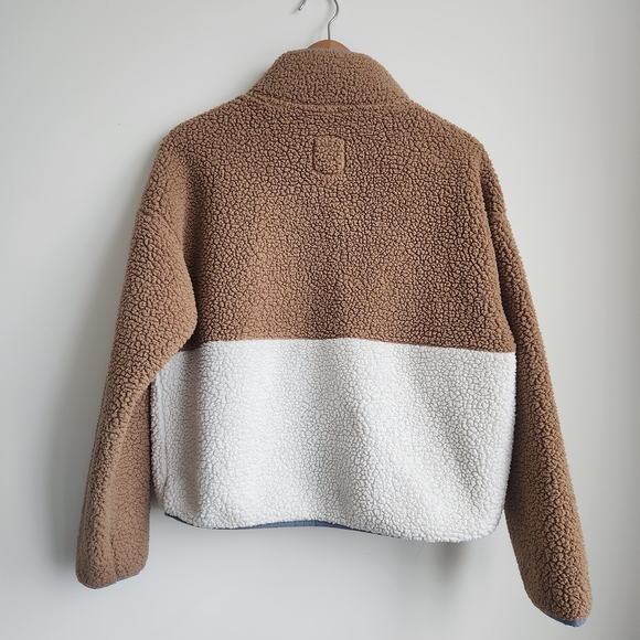 Thread & Supply Brown and White Sherpa Sweater - Picture 7 of 10